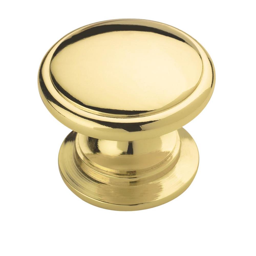Allison by Amerock BP530123 Ravino 1-1/4 in (32 mm) Diameter Polished Brass Cabinet Knob