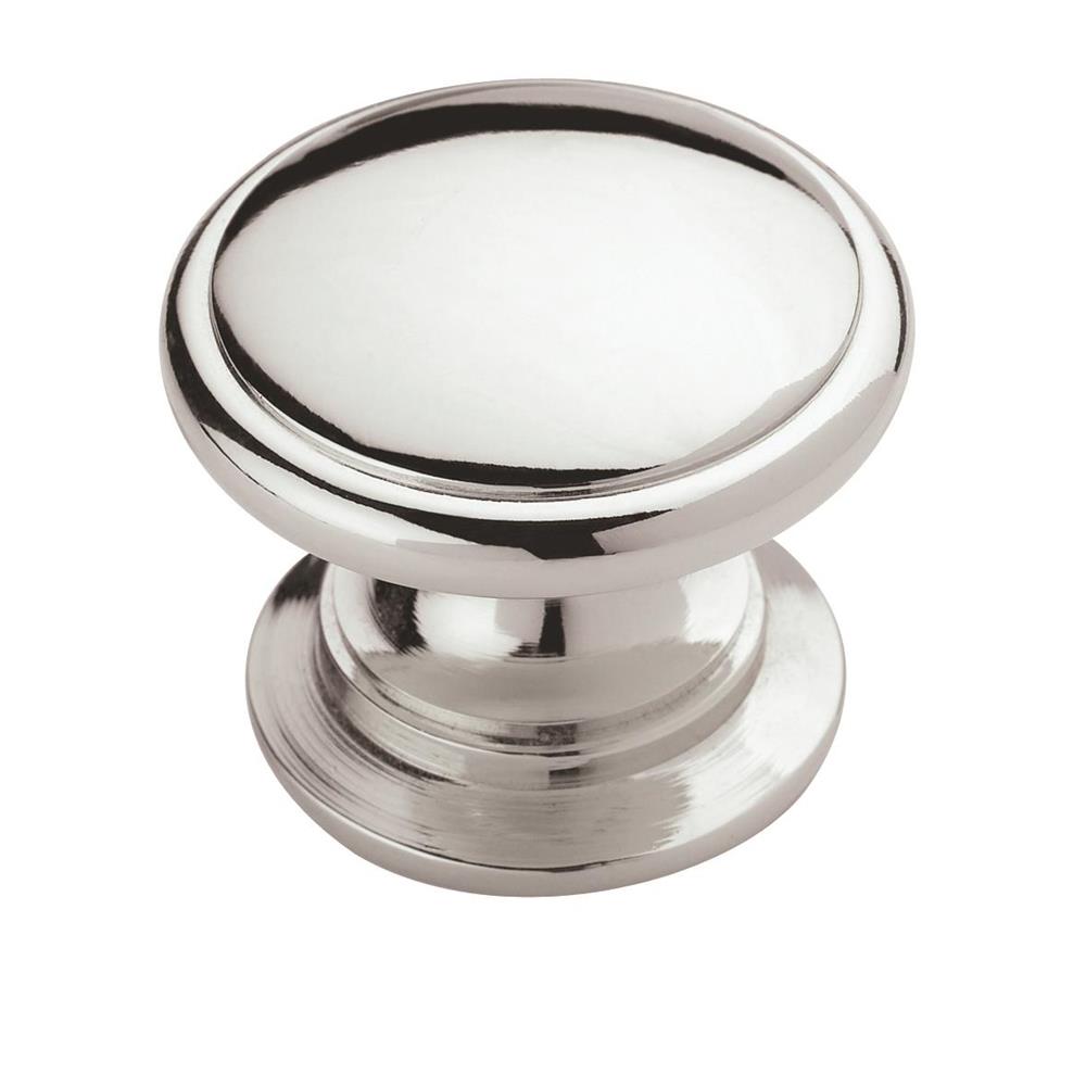 Allison by Amerock 10BX5301226 Ravino 1-1/4 in (32 mm) Diameter Polished Chrome Cabinet Knob - 10 Pack