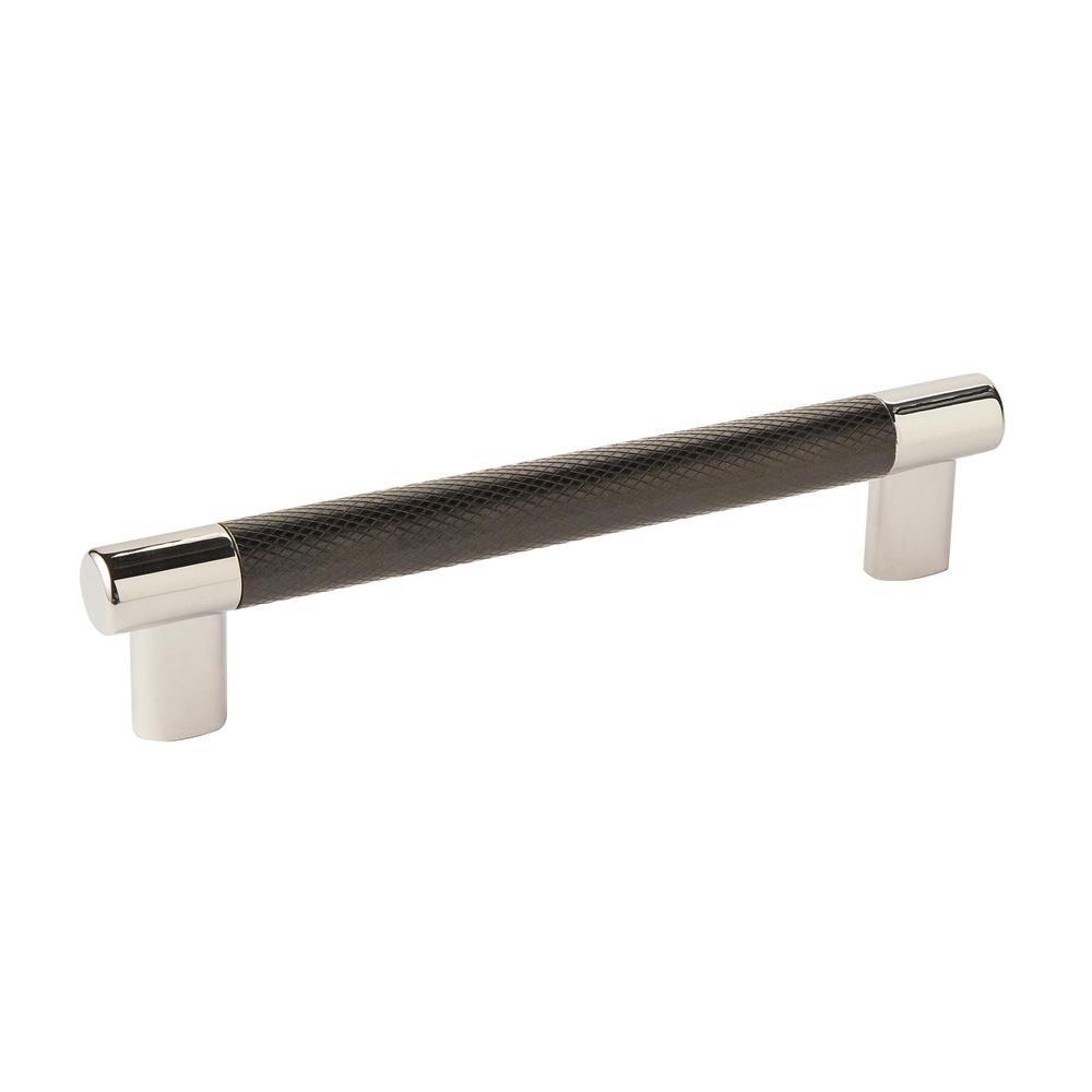 Amerock BP36559PNBBR Esquire Pull 6-5/16in(160mm) Between Hole Centers,  Polished Nickel/Black Bronze