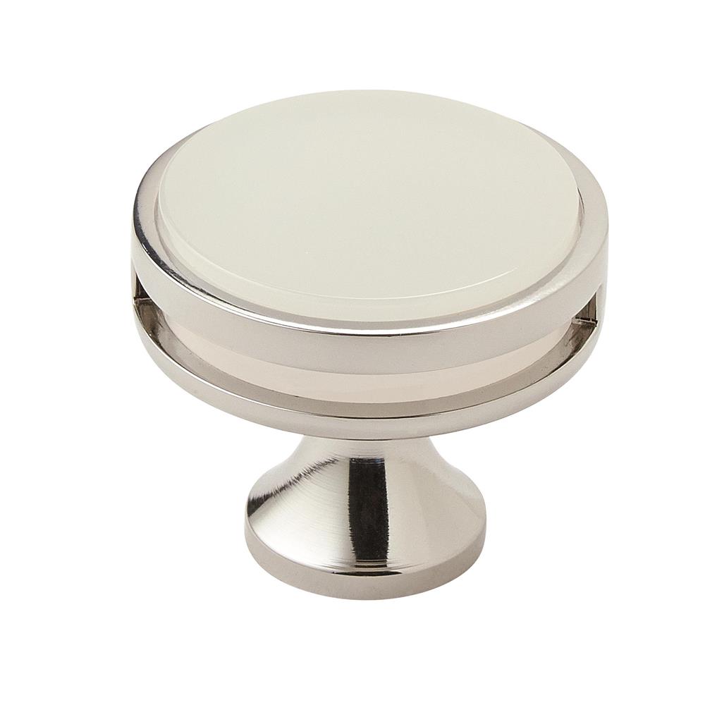 Amerock BP36608PNFA Oberon Knob in Polished Nickel/Frosted
