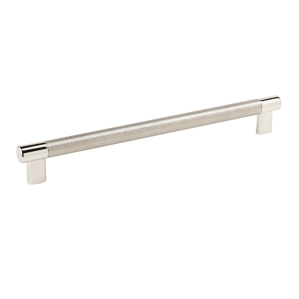 Amerock BP36560PNSS Esquire Pull 10-1/16in(256mm) Between Hole Centers,  Polished Nickel/Stainless Steel