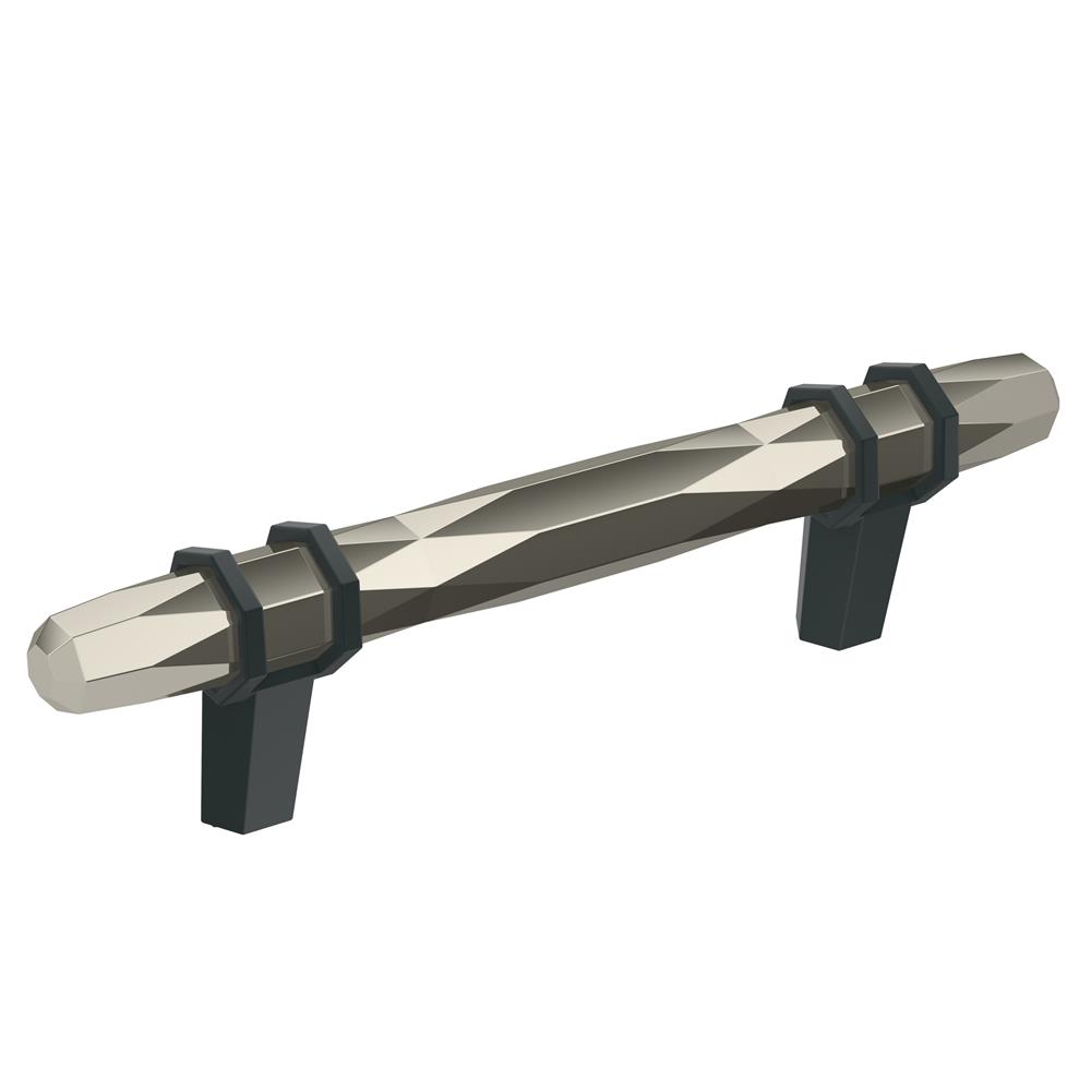 Amerock BP36648PNBBR London 3-3/4 in (96 mm) Center-to-Center Polished Nickel/Black Bronze Cabinet Pull