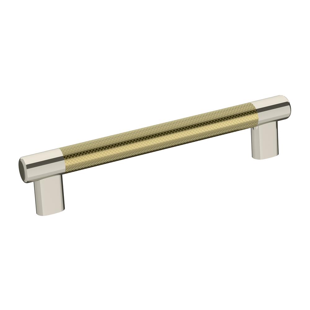 Amerock BP36559PNBBZ Esquire 6-5/16 in (160 mm) Center-to-Center Polished Nickel/Golden Champagne Cabinet Pull