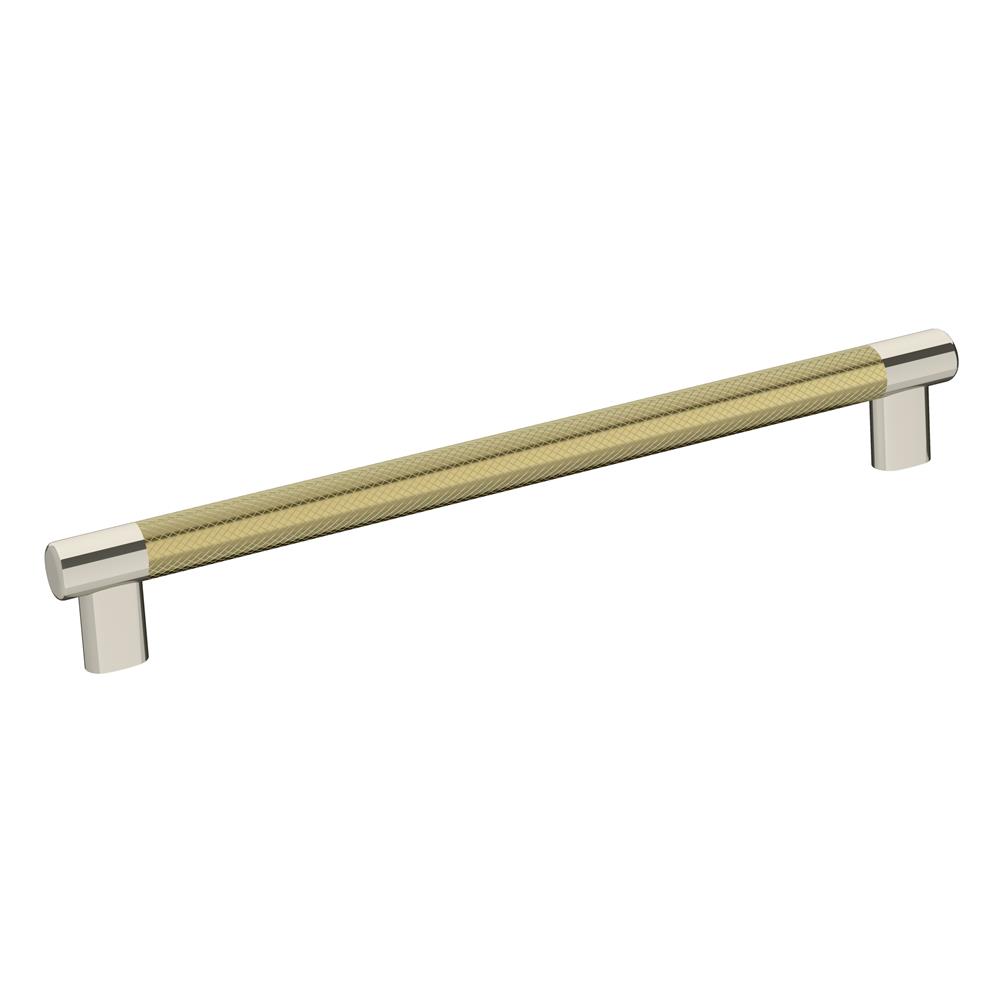 Amerock BP36560PNBBZ Esquire 10-1/16 in (256 mm) Center-to-Center Polished Nickel/Golden Champagne Cabinet Pull