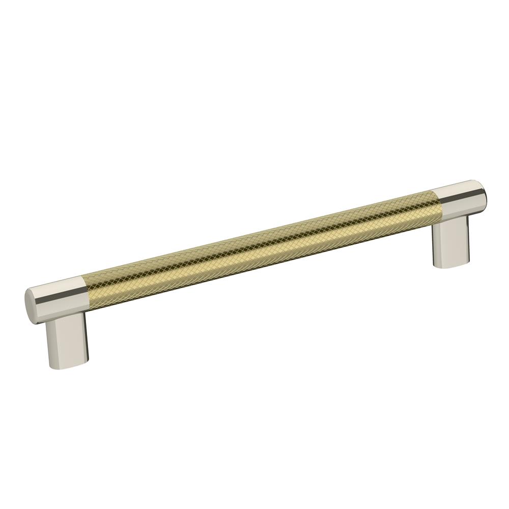 Amerock BP36562PNBBZ Esquire 8 in (203 mm) Center-to-Center Polished Nickel / Golden Champagne Cabinet Pull