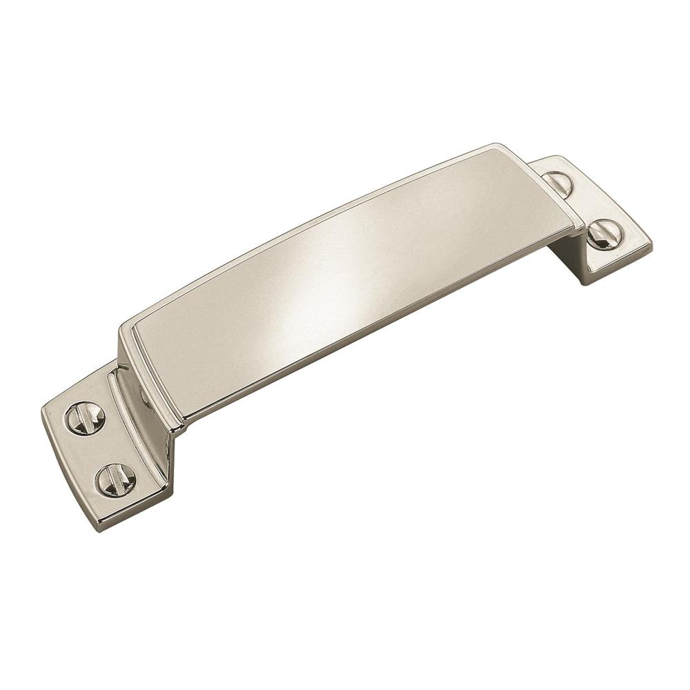 Amerock BP55318PN Highland Ridge 3-1/2 inch (89mm) Center-to-Center Polished Nickel Cabinet Cup Pull