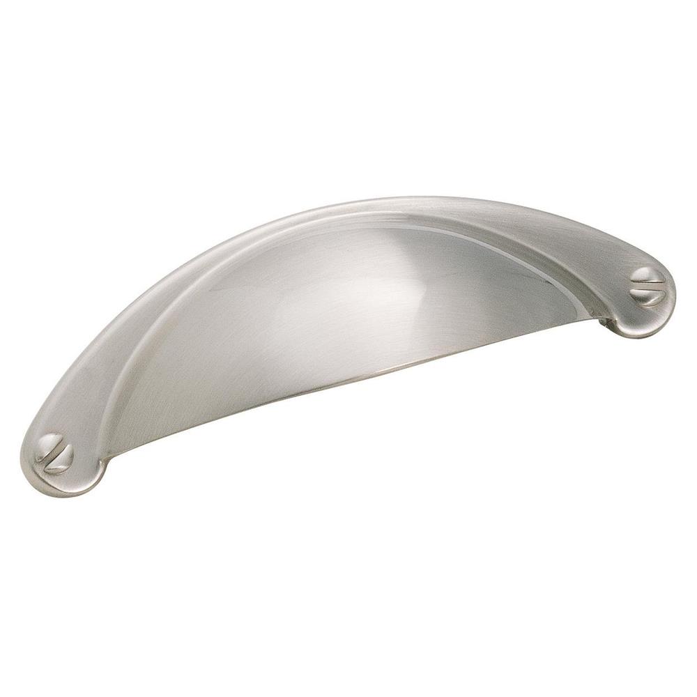 Amerock BP9365G10 Cup Pulls Collection 2-1/2 in (64 mm) Center Cabinet Cup Pull - Satin Nickel