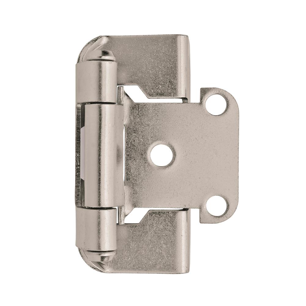 Amerock BPR7550G10 Self-Closing, Partial Wrap Hinge with 1/2 in. (13mm) Overlay - Satin Nickel