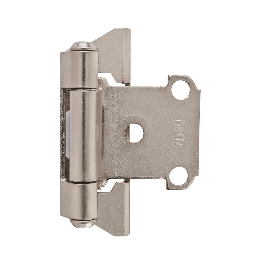 Amerock BPR7566G10 Self-Closing, Partial Wrap Hinge with 1/4 in. (6mm) Overlay - Satin Nickel
