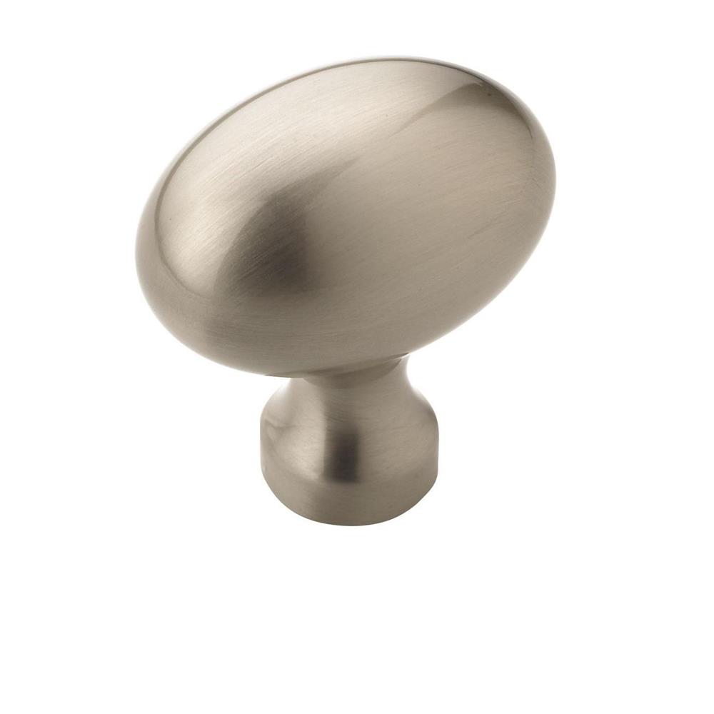 Allison by Amerock 10BX53014G10 Vaile 1-3/8 in (35 mm) Length Satin Nickel Cabinet Knob - 10 Pack