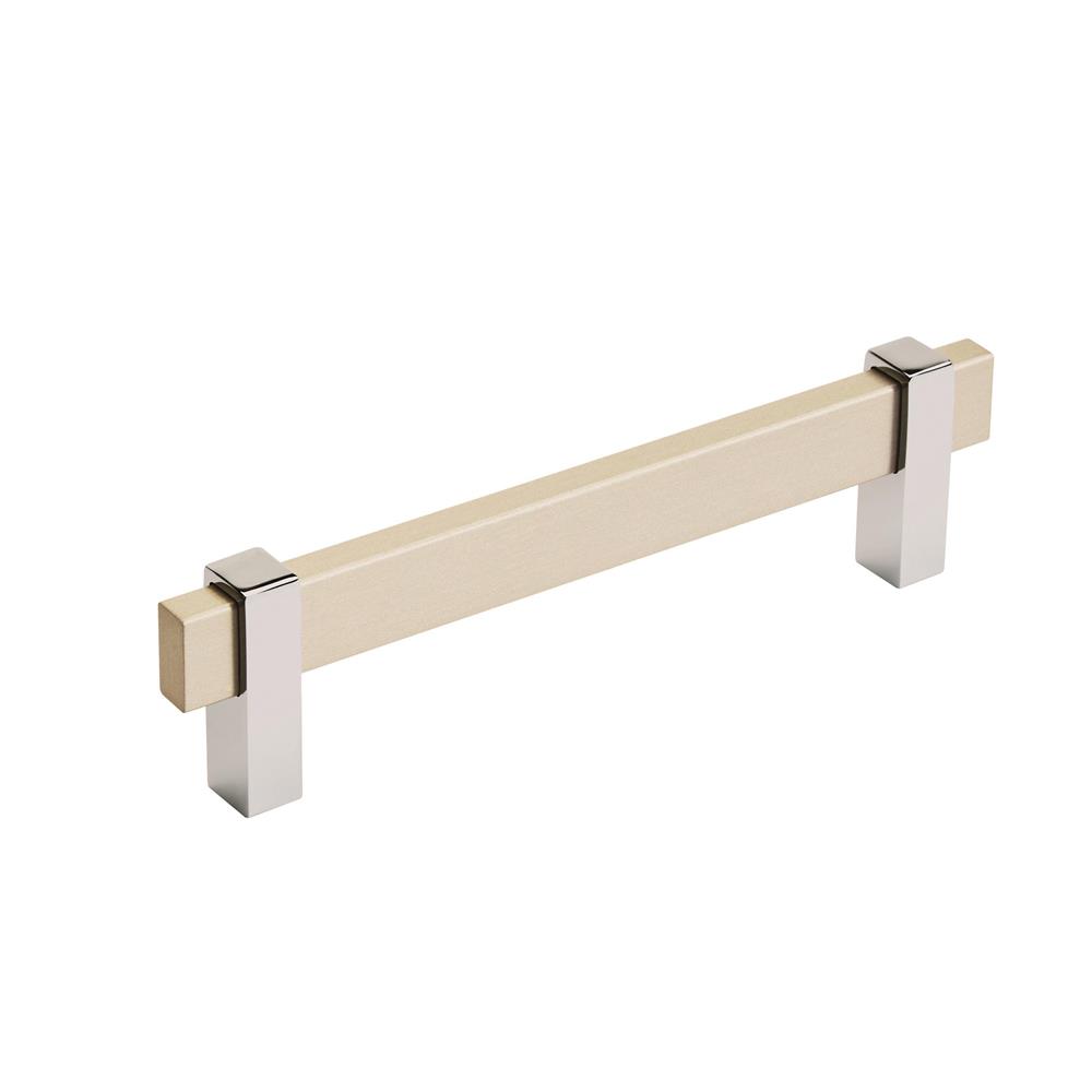 Amerock BP36724SC26 Mulino 5-1/16 in (128 mm) Center-to-Center Silver Champagne/Polished Chrome Cabinet Pull