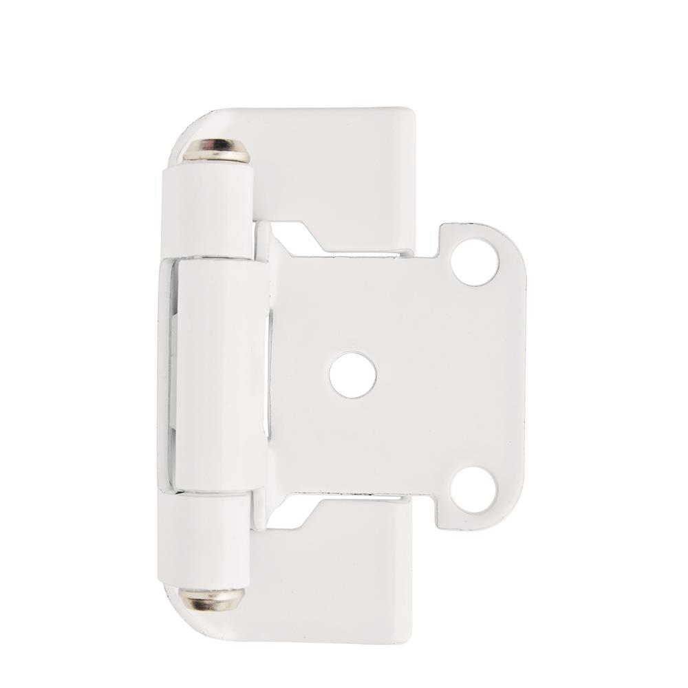 Amerock BPR7550W Self-Closing, Partial Wrap Hinge with 1/2 in. (13mm) Overlay - White