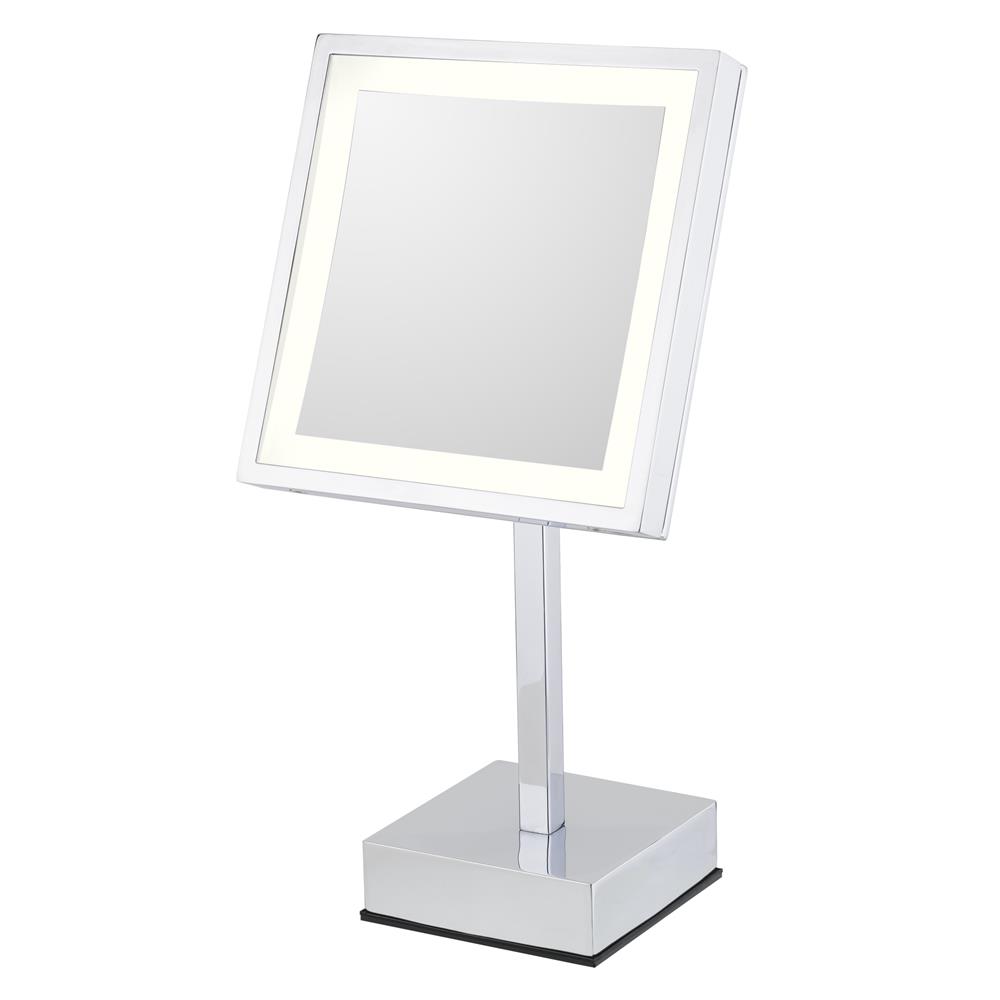 Aptations 713-35-43 Single-Sided LED Square Free Standing Mirror Rechargeable