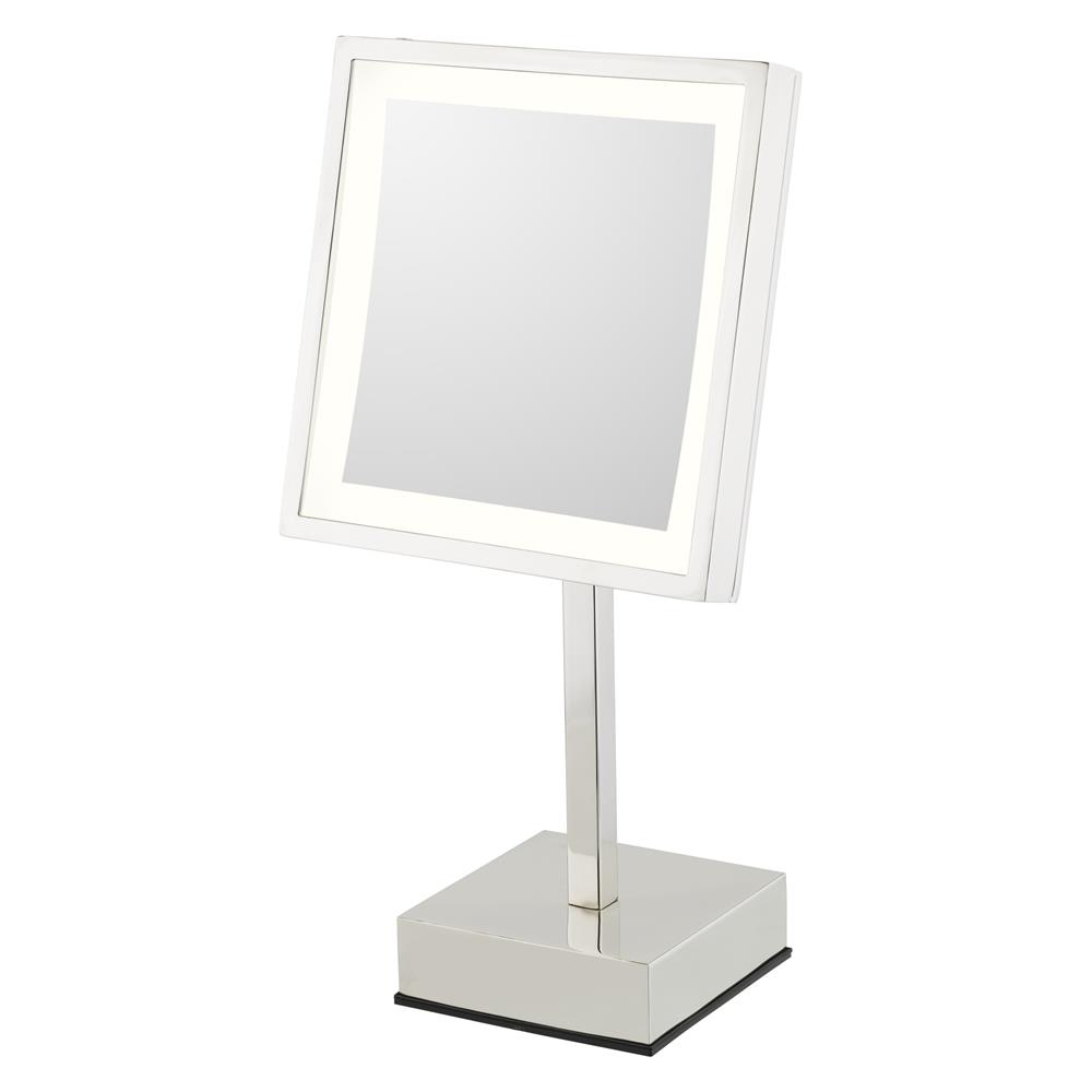 Aptations 713-35-83 Single-Sided LED Square Free Standing Mirror Rechargeable