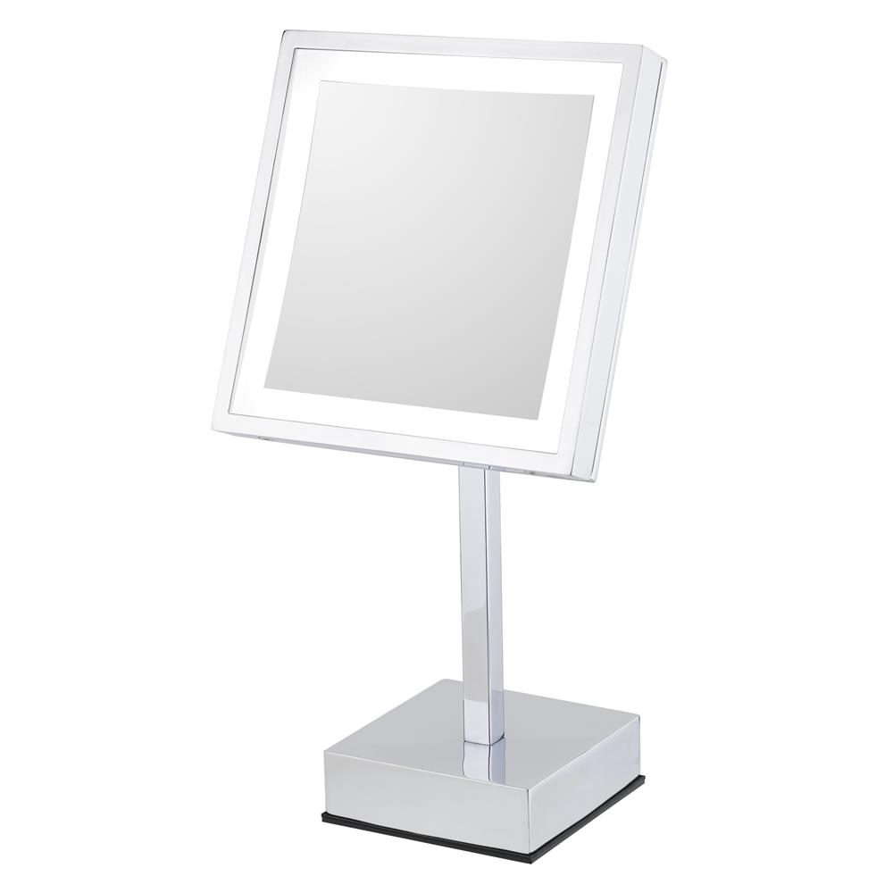 Aptations 713-55-43 Single-Sided LED Square Free Standing Mirror Rechargeable
