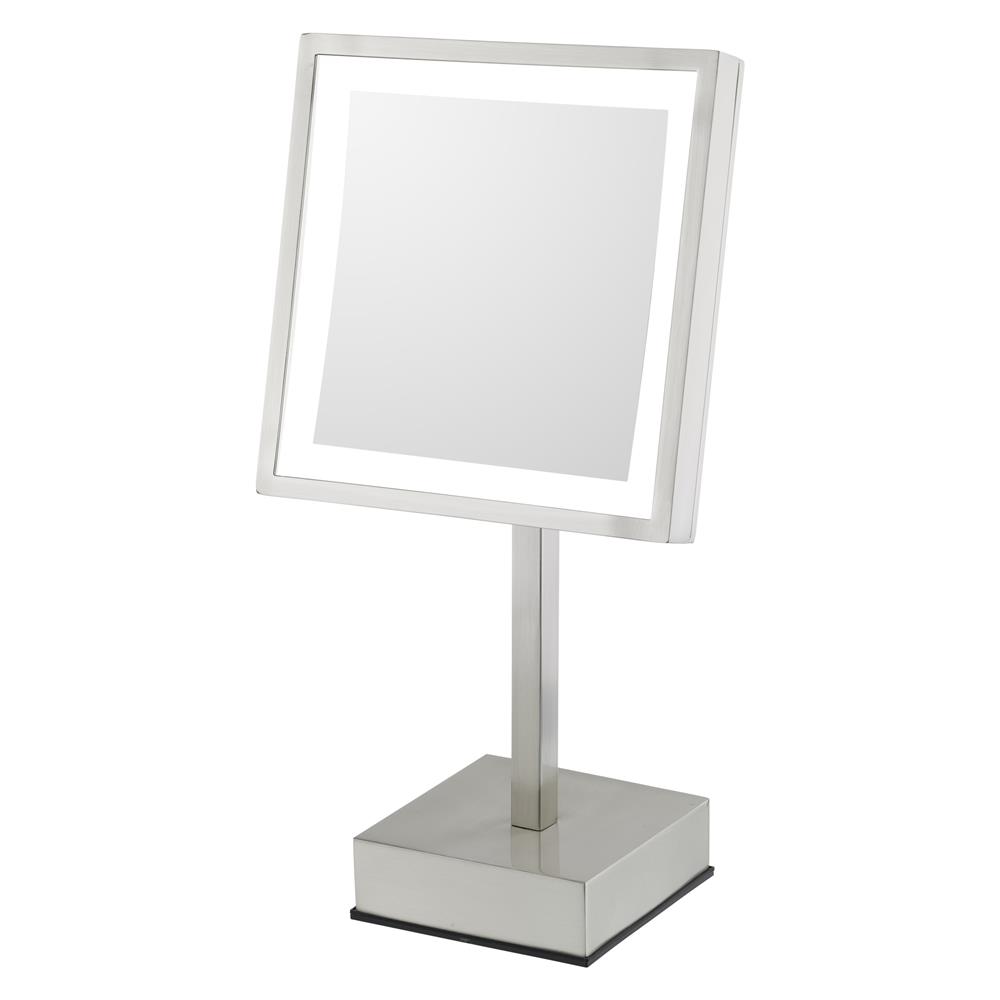 Aptations 713-55-73 Single-Sided LED Square Free Standing Mirror Rechargeable