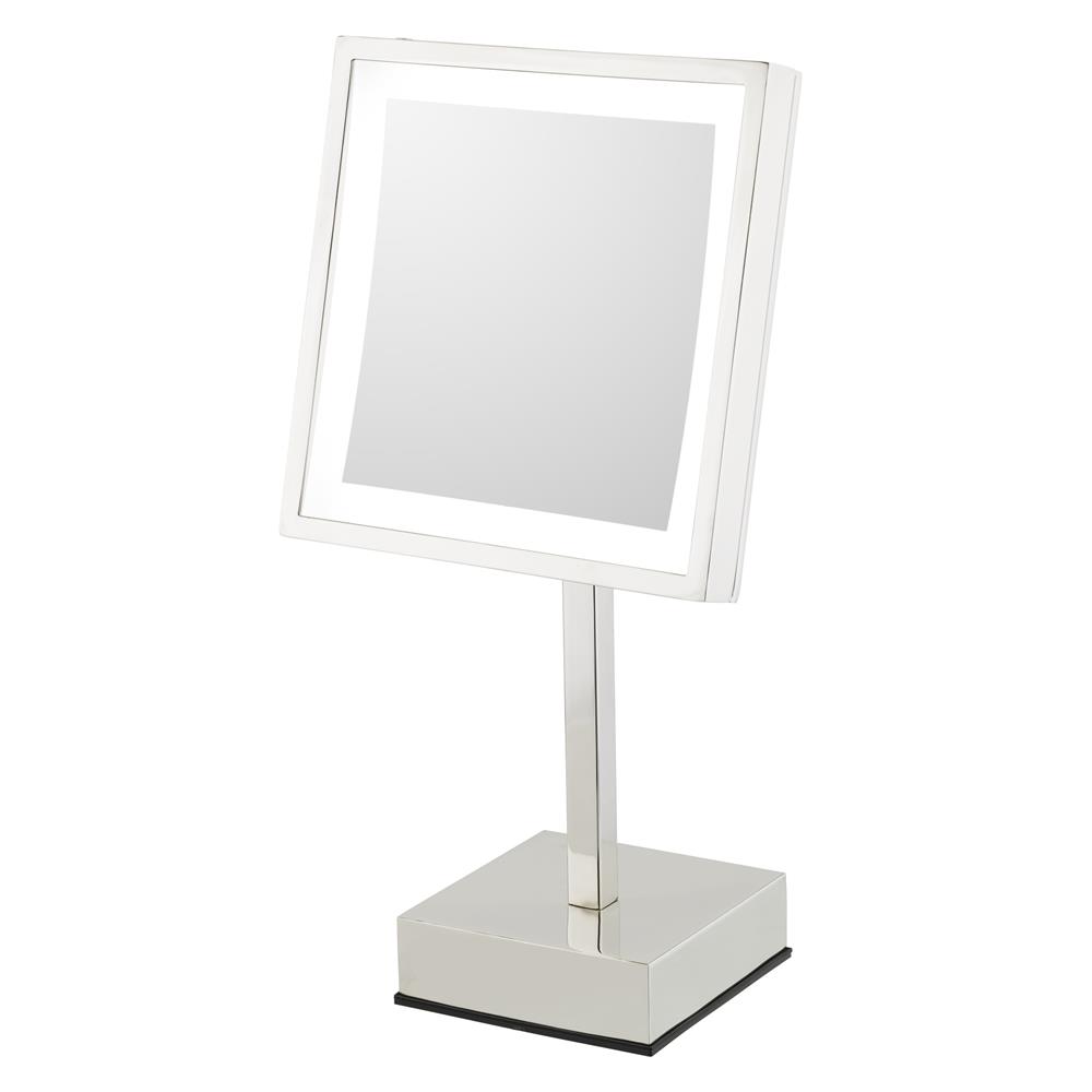 Aptations 713-55-83 Single-Sided LED Square Free Standing Mirror Rechargeable