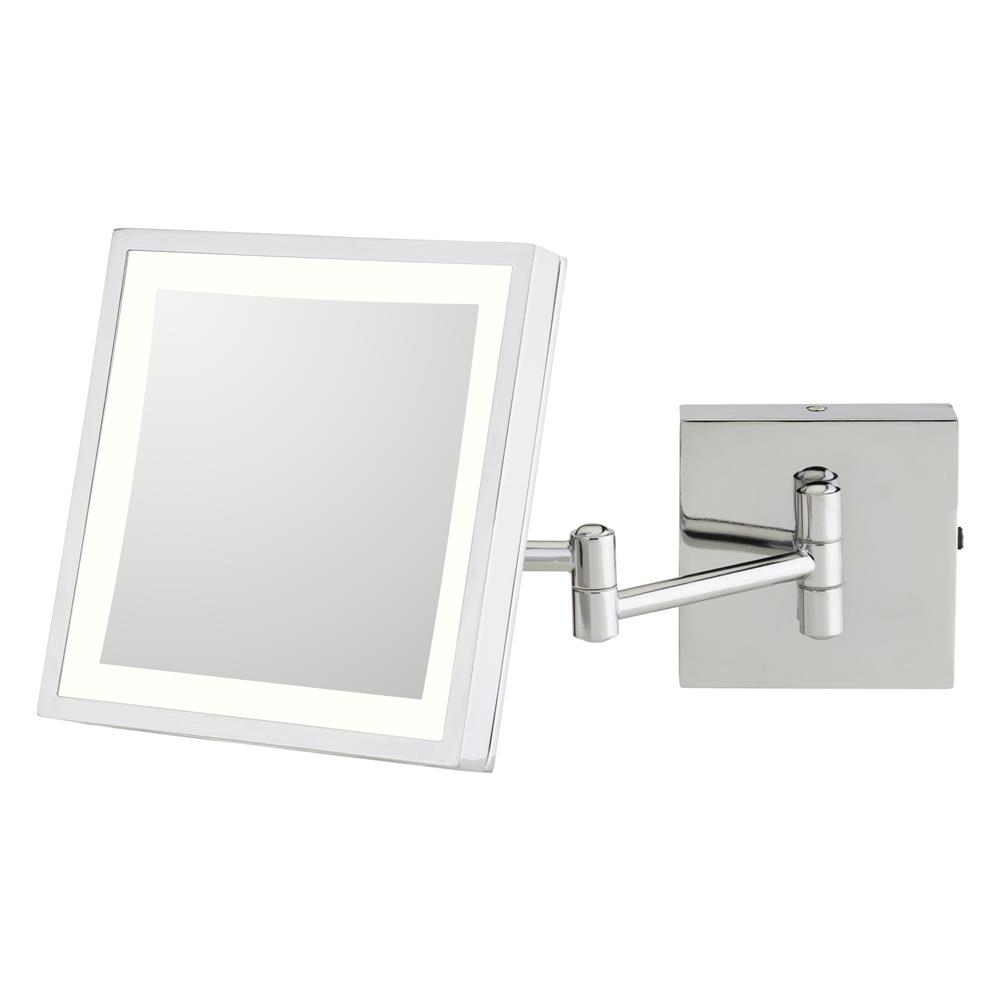 Aptations 913-35-43 Single-Sided LED Square Wall Mirror - Rechargeable