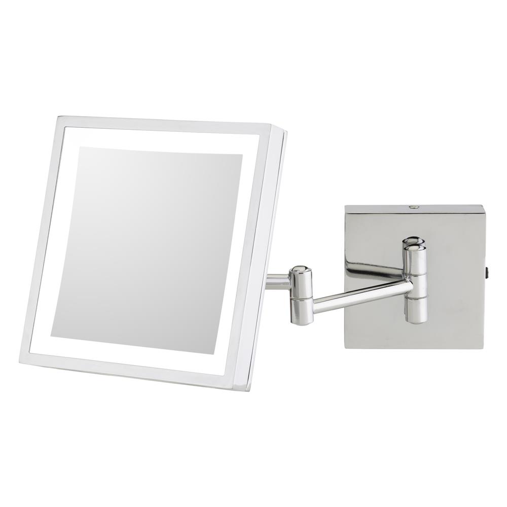 Aptations 913-55-43 Single-Sided LED Square Wall Mirror - Rechargeable