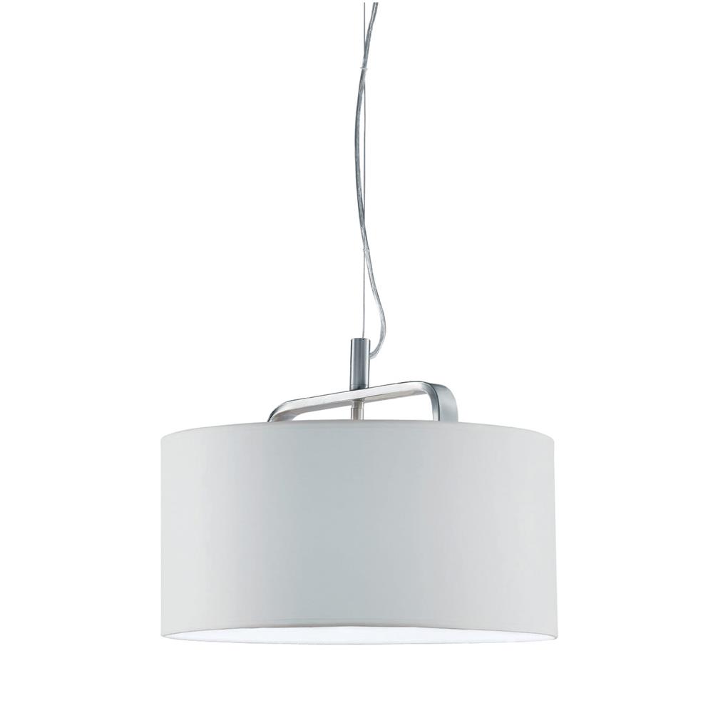 Arnsberg 300100107 Cannes Pendant with white shade in Satin Nickel