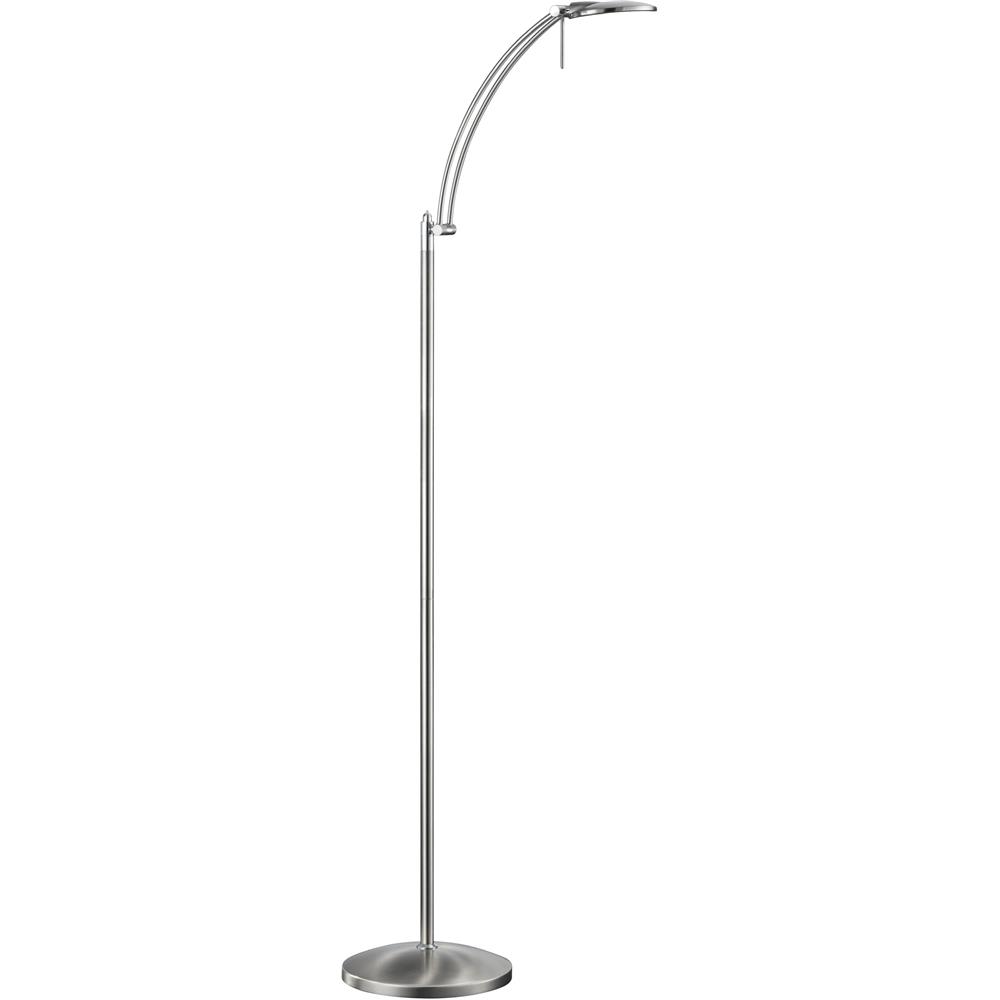 Arnsberg 425810107 Dessau LED floor Lamp with adjustable head in Satin Nickel