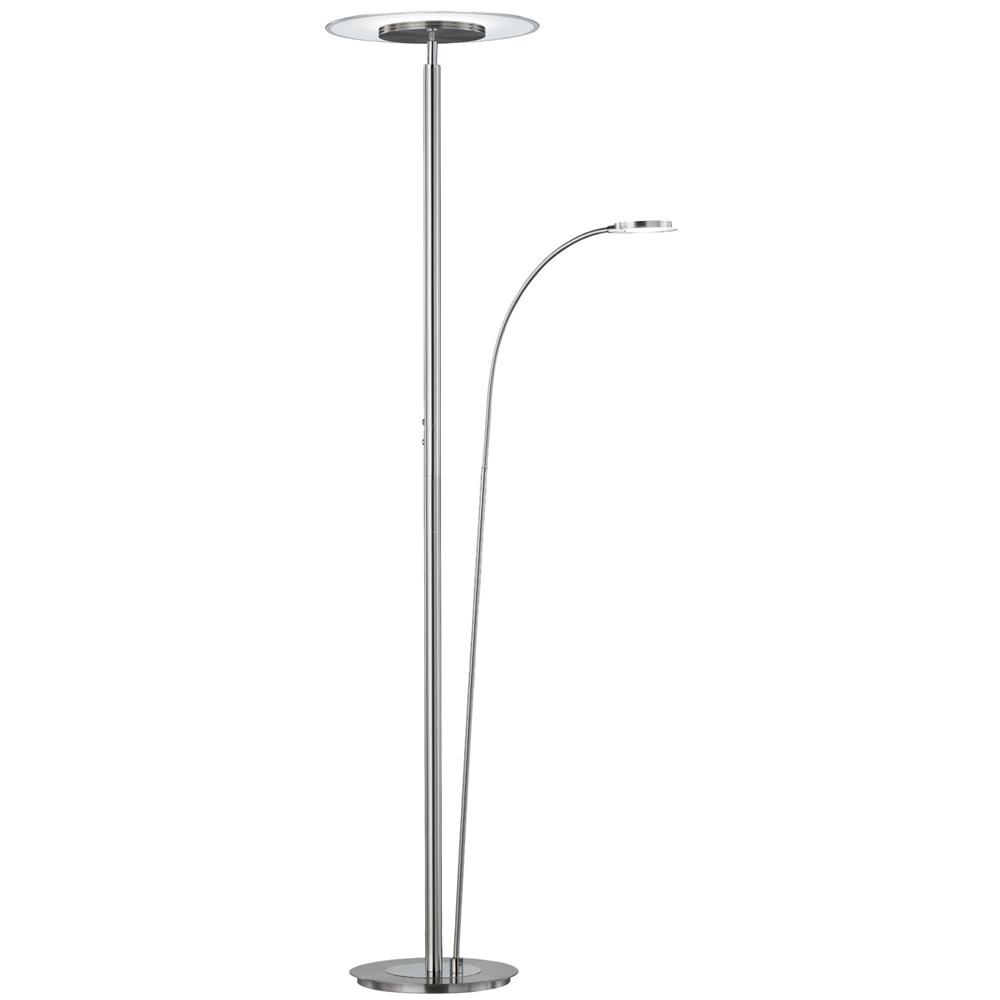 Arnsberg 479110207 Tampa LED Torchiere with side Light in Satin Nickel