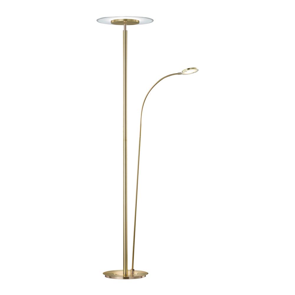 Arnsberg 479110208 Tampa LED Torchiere with side Light in Satin Brass
