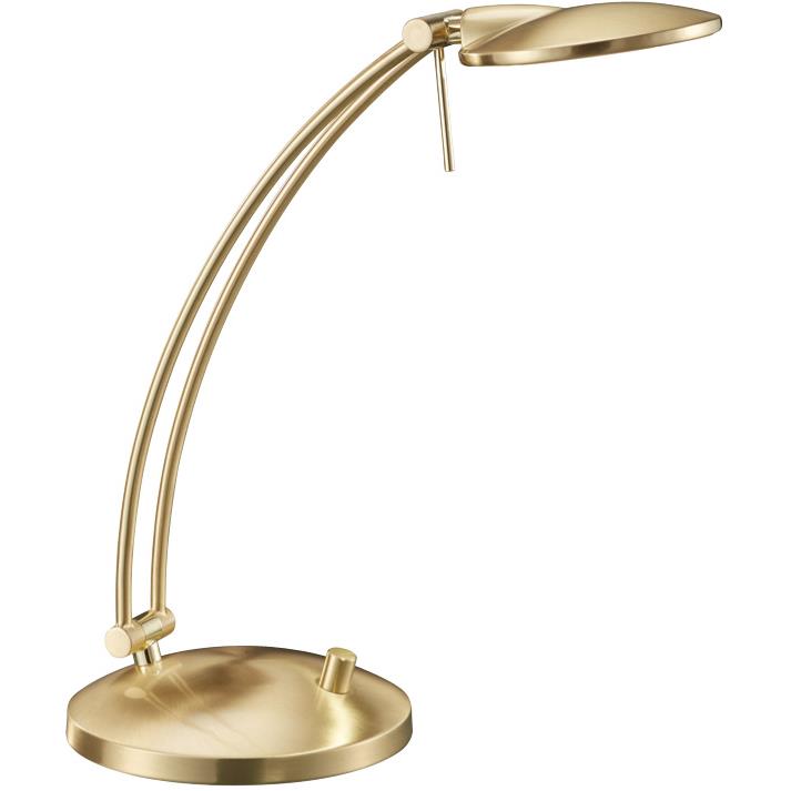 Arnsberg 525810108 Dessau LED Desk Lamp in Satin Brass