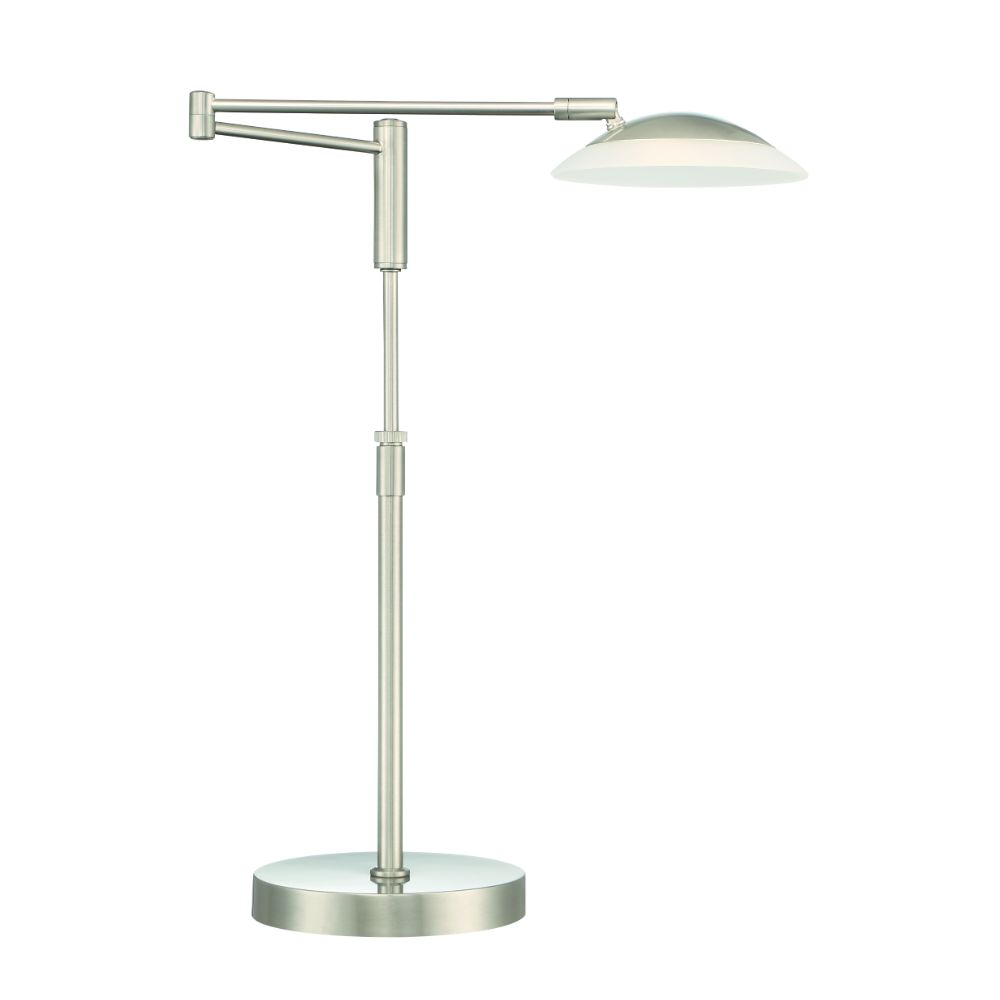 Arnsberg 572310107 Meran Turbo Table Lamp in Satin Nickel