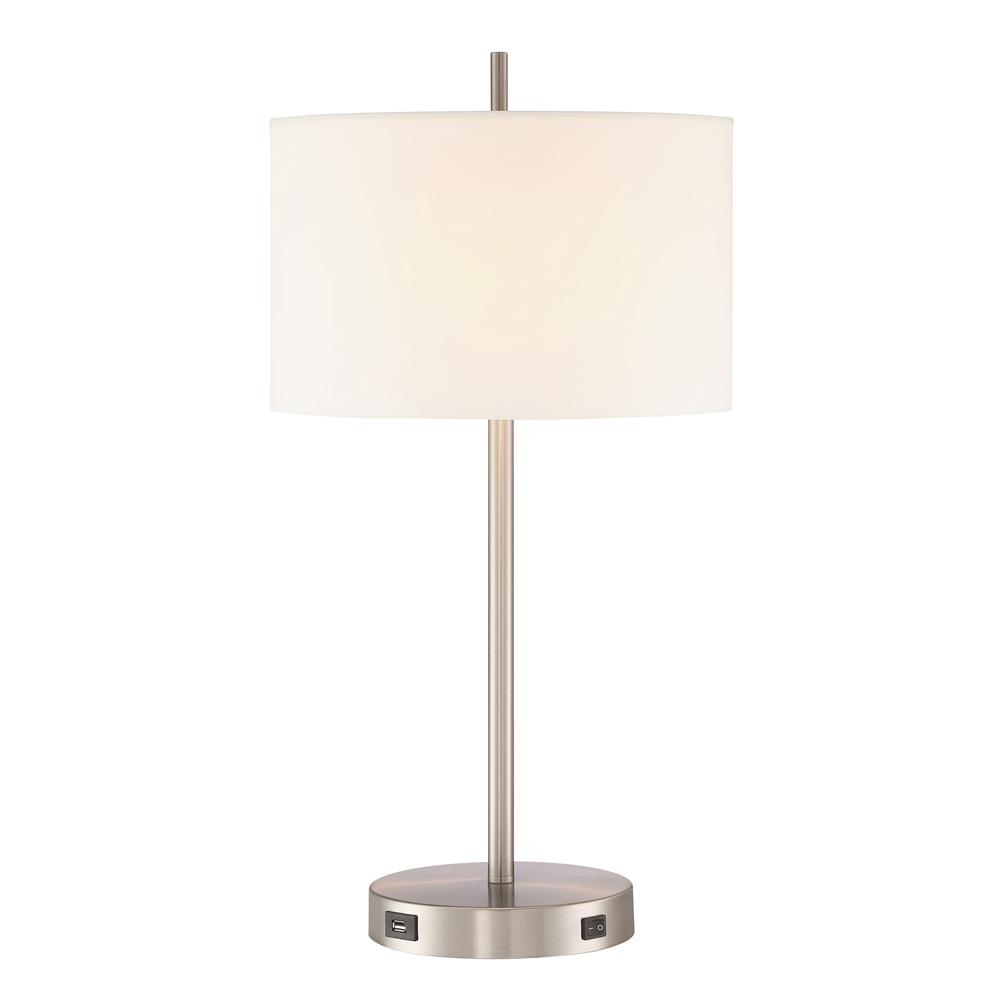 Arnsberg 511200207 "Hotel B" Table Lamp in Satin Nickel
