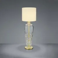 Zeitlos by Arnsberg Z5977.1.40 Crystal Table Lamp in Polished Brass/Champagne