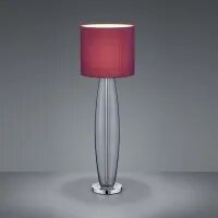 Zeitlos by Arnsberg Z5979.1.52 Opus Table Lamp in Smoked Glass/Aubergine