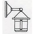 Arroyo Craftsman BB-6SWCR-P Pewter 6" berkeley short body wall mount - wet rated