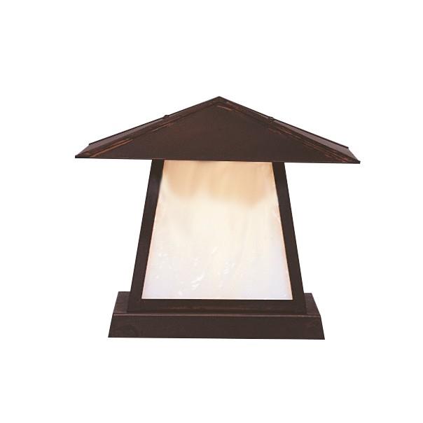 Arroyo Craftsman CC-12BAM-MB Mission Brown 12" carmel column mount with bungalow overlay