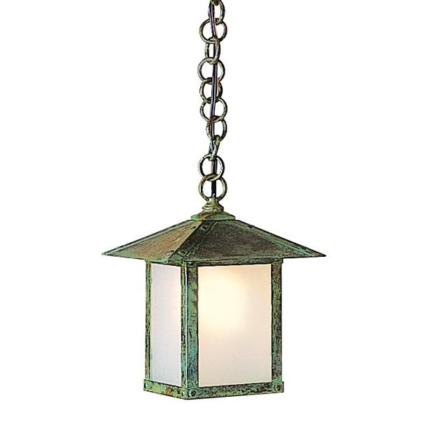 Arroyo Craftsman EH-7AAM-RB Rustic Brown 7" evergreen pendant with classic arch overlay