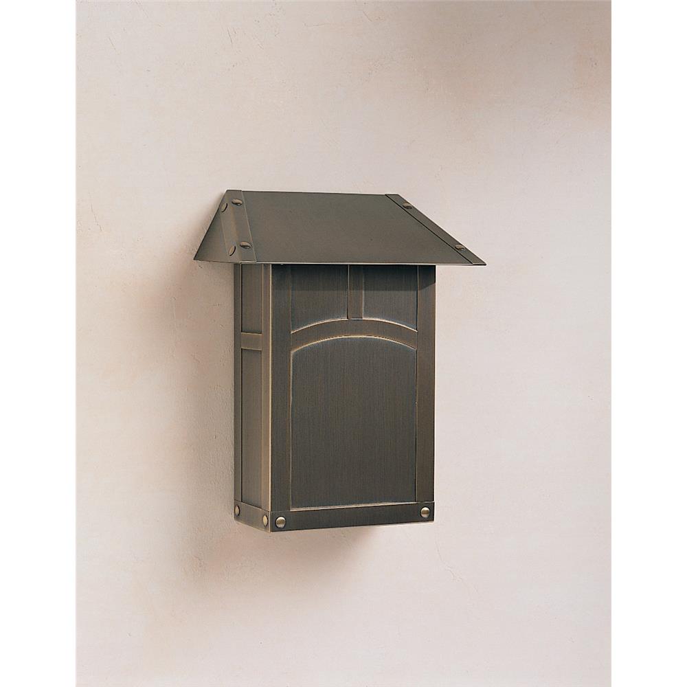 Arroyo Craftsman EMB-RC Raw Copper evergreen mail box-vertical