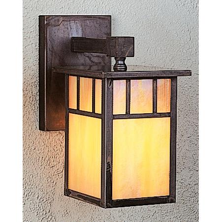 Arroyo Craftsman HB-4LWACS-RB Rustic Brown 4" huntington wall mount with classic arch overlay