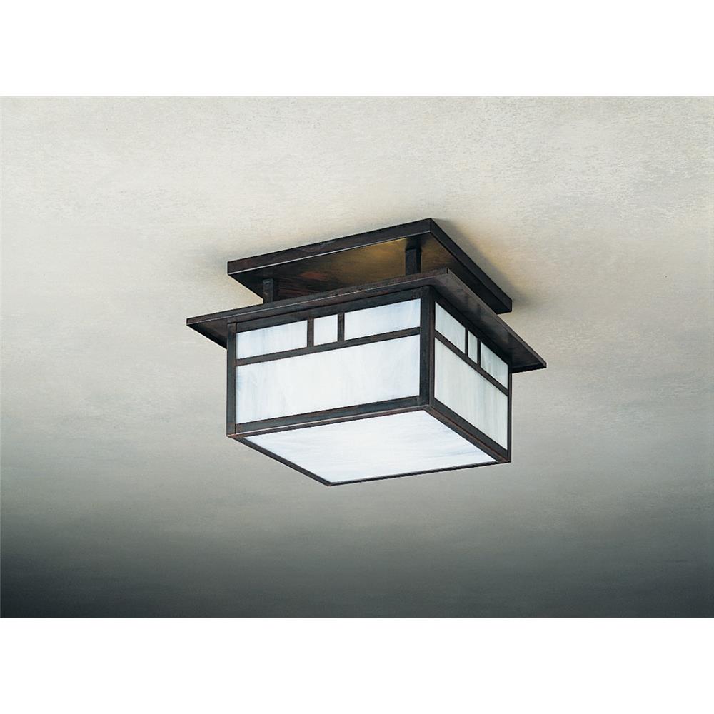 Arroyo Craftsman HCM-12DTAM-RB Rustic Brown 12" huntington close to ceiling mount, double t-bar overlay