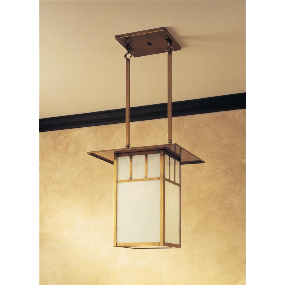 Arroyo Craftsman HCM-18DTTN-RB Rustic Brown 18" huntington hanging pendant with double t-bar overlay