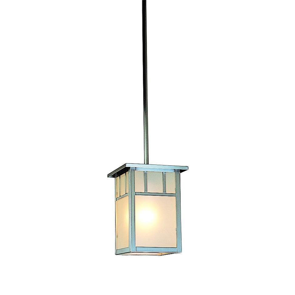 Arroyo Craftsman HSH-4LAAM-S Slate 4" huntington stem hung pendant with classic arch overlay