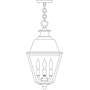 Arroyo Craftsman INH-10MRCLR-RB  10" inverness pendant with metal roof Rustic Brown
