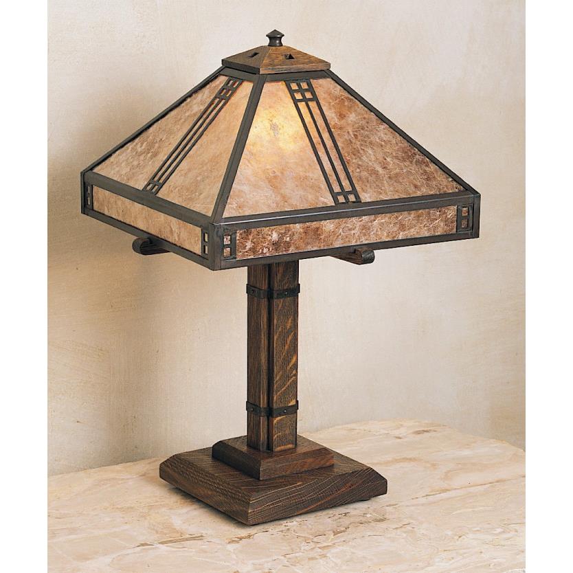 Arroyo Craftsman PTL-12AM-BZ Bronze 12" prairie table lamp
