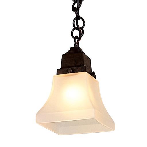 Arroyo Craftsman RH-1-RB Rustic Brown ruskin one light pendant -Glass Sold Separately