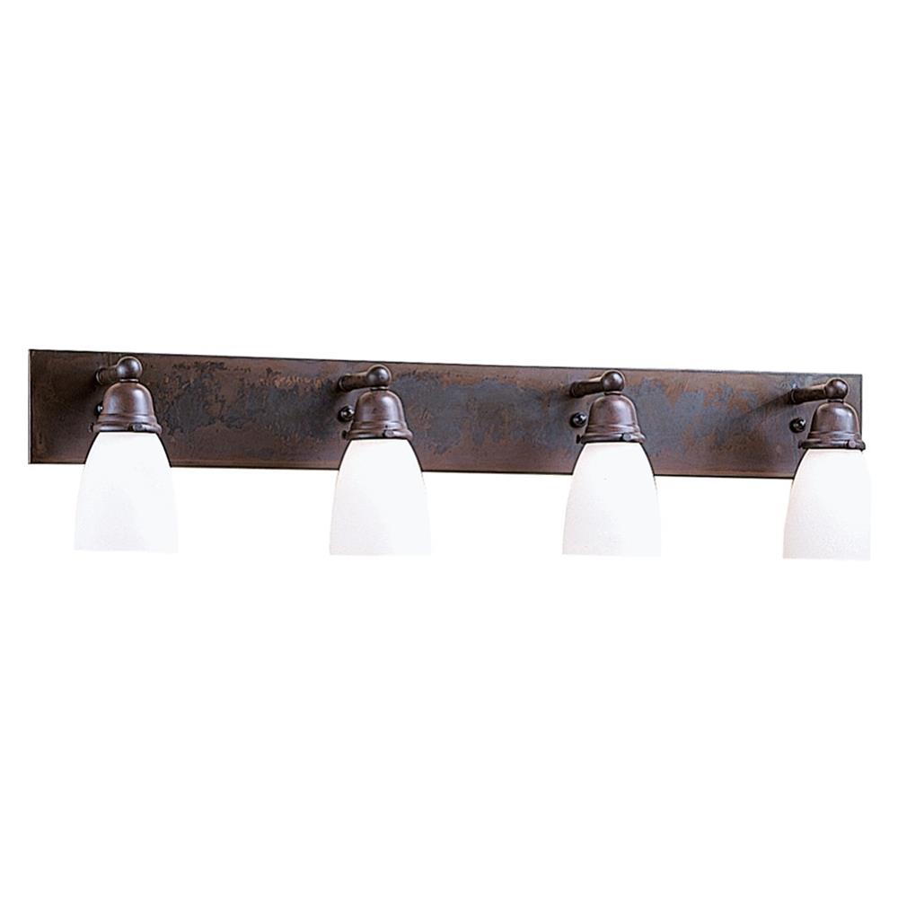 Arroyo Craftsman SLB-4-RC Raw Copper simplicity (4) light bar -Glass Sold Separately