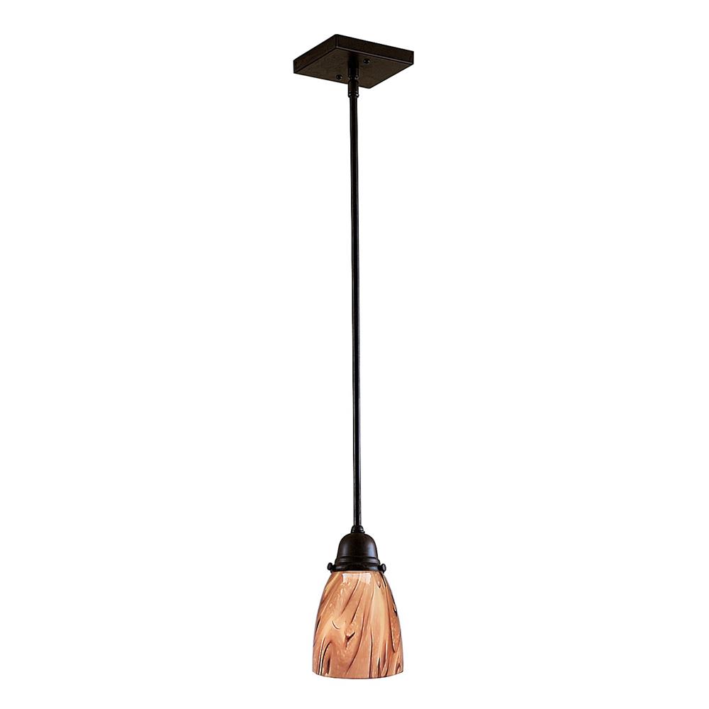 Arroyo Craftsman SSH-1-RB Rustic Brown simplicity one light stem hung pendant -Glass Sold Separately