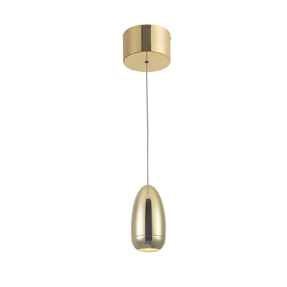 Artcraft AC6650GD Royal Pearl Collection Integrated LED Pendant, Gold