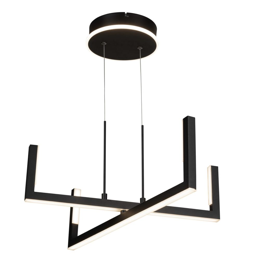 Artcraft AC6774BK Silicon Valley Collection Integrated LED Chandelier, Black