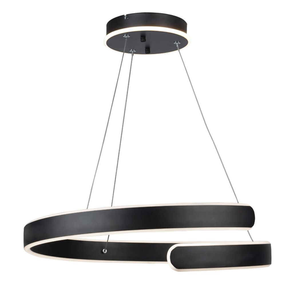 Artcraft AC7619BK Sirius Collection Integrated LED Chandelier, Black