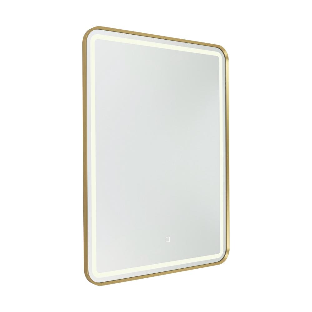 Artcraft Lighting AM352 Reflections Collection Rectangular Bathroom Mirror Brushed Brass