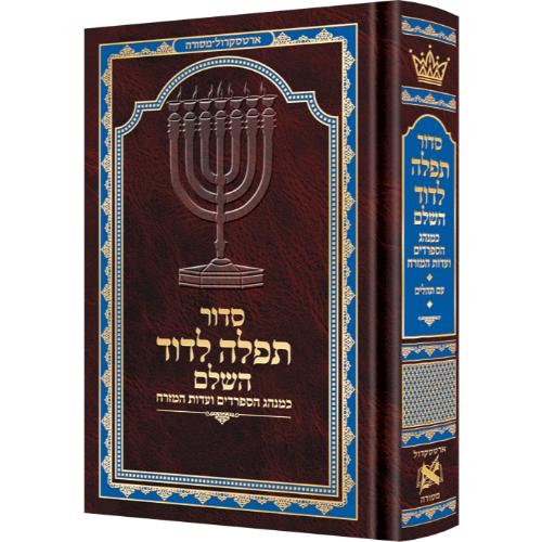 Siddur Tefillah LeDavid Sephardic Mid Size All-Hebrew with Hebrew Instructions